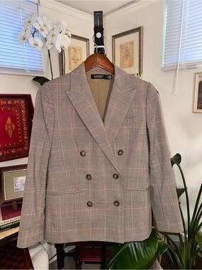 Lauren Ralph Lauren Glen Check Double-Breasted Wool Blazer
 ✨ RARE & SOLD OUT ✨